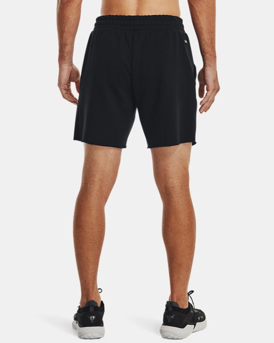 Men's Project Rock Heavyweight Terry Shorts, Black, pdpMainDesktop image number 1